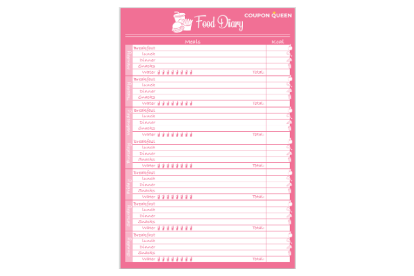 FREE Printable Food Diary