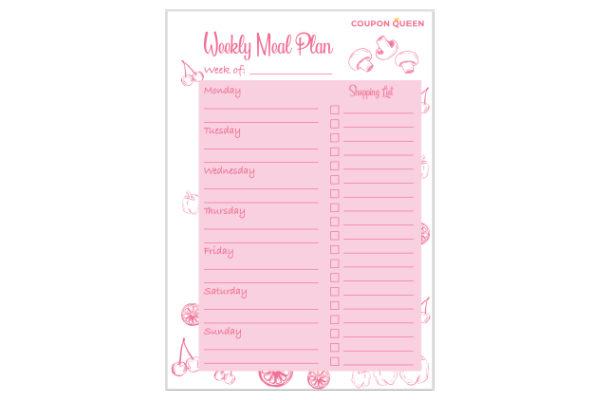 FREE Meal Planner And Shopping List