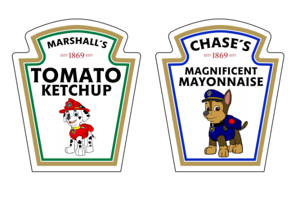 FREE Printable Paw Patrol Condiment Labels